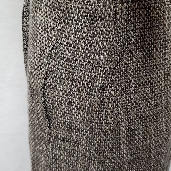 VINTAGE 90s/Y2K Old Navy Brown Tweed Italian Wool Princess Coat Peacoat Jacket - Picture 9 of 15